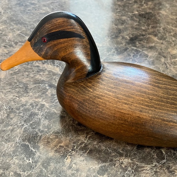 Folk Art Hand Carved Duck - Picture 3 of 3